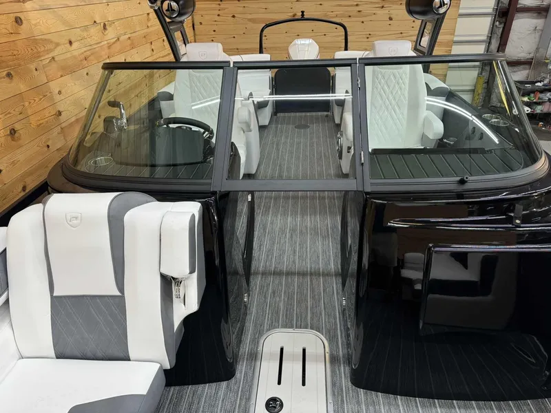 Slide: The Image of 2024 Premier 250 Super Sport boat interior with sleek seating and modern design. - 7