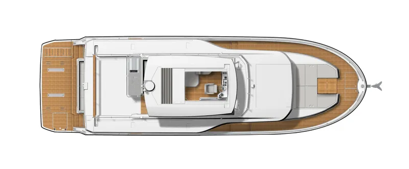Slide: The Image of Top view of 2025 Beneteau Swift Trawler 54 yacht layout. - 18