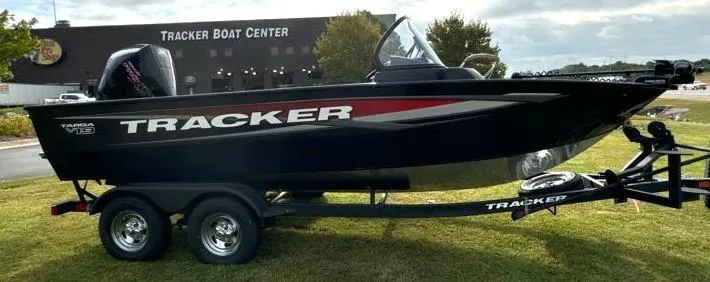 Slide: The Image of 2025 Tracker Targa V-19 WT boat on trailer at Tracker Boat Center. - 5