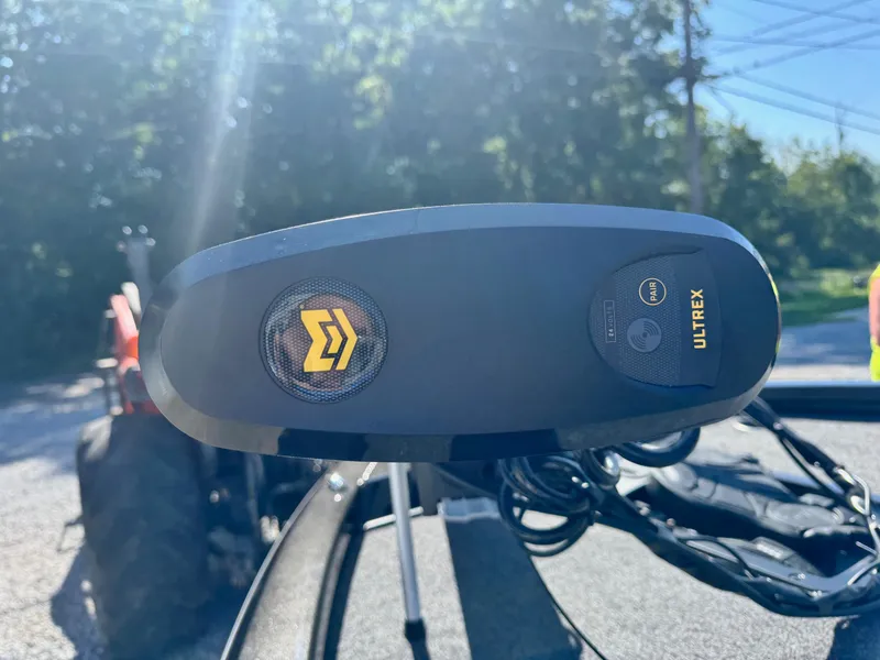 Slide: The Image of Close-up of Ultrex device on 2025 Vexus AVX2080 boat, outdoors in sunlight. - 8