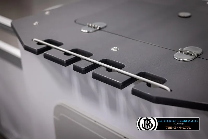 Slide: The Image of 2025 Avalon VEN RF boat detail with sleek design and durable materials. - 37