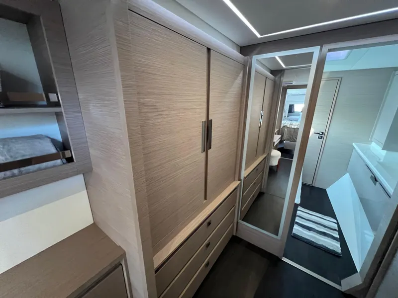 Slide: The Image of Luxurious interior of 2020 Fountaine Pajot Elba 45 catamaran with modern wood finishes. - 41