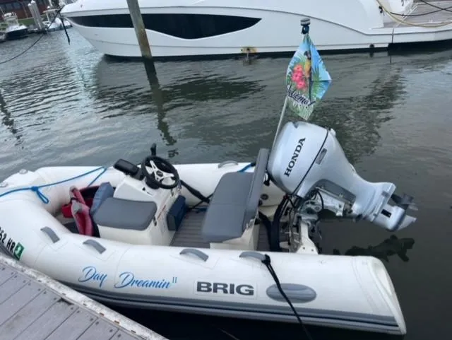 Slide: The Image of Inflatable boat with Honda motor docked near Tiara Yachts 4200 Open, 2005 model. - 30