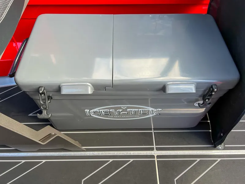 Slide: The Image of Icey-Tek cooler on 2025 Stabicraft 1850 Fisher boat deck. - 15