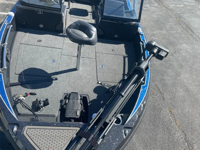 Slide: The Image of 2024 Nitro ZV20 Pro fishing boat interior with seating and equipment. - 5