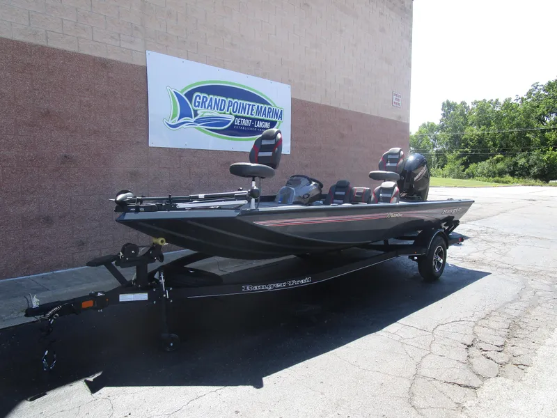 Slide: The Image of 2024 Ranger RT188C boat on trailer at Grand Pointe Marina. - 32