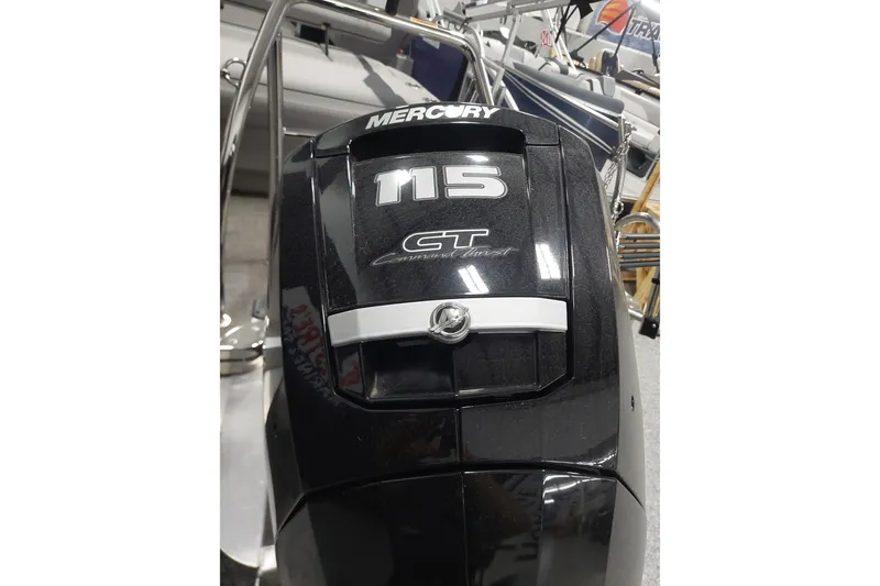 Slide: The Image of Mercury 115 CT outboard motor on 2025 Barletta ARIA 22UC boat. - 12
