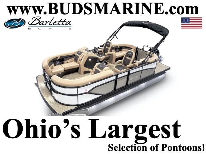 Slide: The Image of 2025 Barletta Cabrio 20QC pontoon boat, Bud's Marine, Ohio's largest selection. - 0