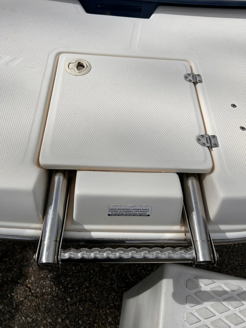 Slide: The Image of 2002 Chaparral 220 SSi boat ladder and hatch detail. - 16
