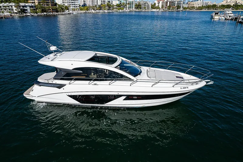 Slide: The Image of 2022 Beneteau Gran Turismo 45 yacht cruising on a sunny day. - 7