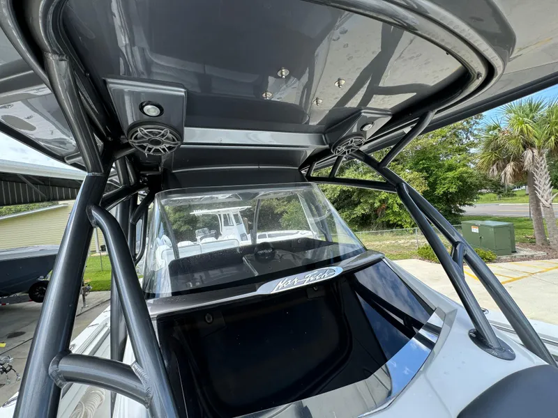 Slide: The Image of 2022 Nor-Tech 392 Super Fish boat with sleek design and sturdy framework. - 27