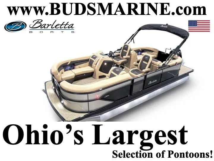 Slide: The Image of 2025 Barletta Cabrio 22QC pontoon boat, Ohio's largest selection at Bud's Marine. - 0