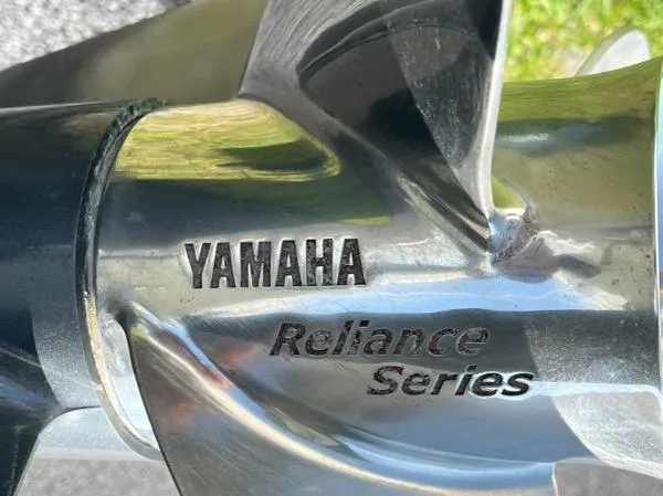 Slide: The Image of Close-up of Yamaha Reliance Series propeller on 2014 SouthWind 2200 SD boat. - 18