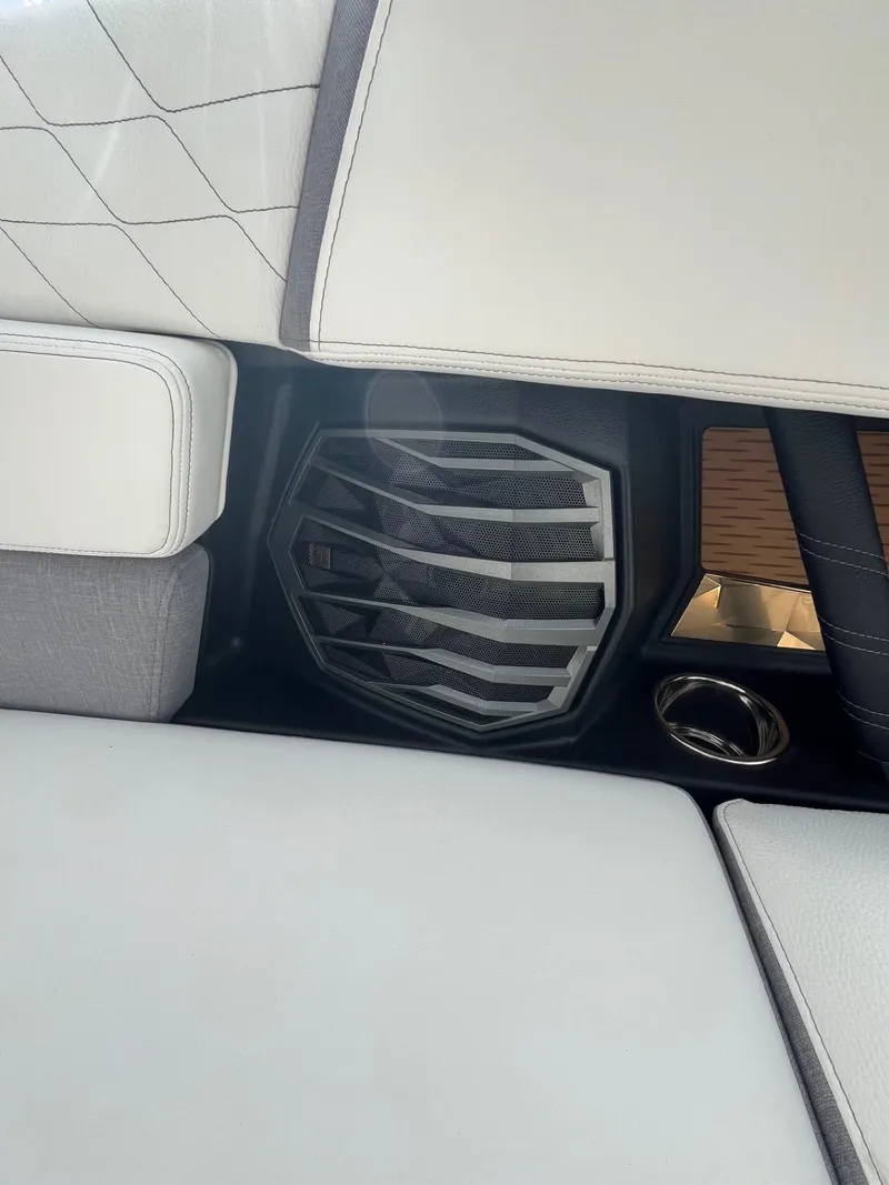 Slide: The Image of 2023 Nautique Super Air G23 interior speaker detail with sleek design and premium materials. - 84