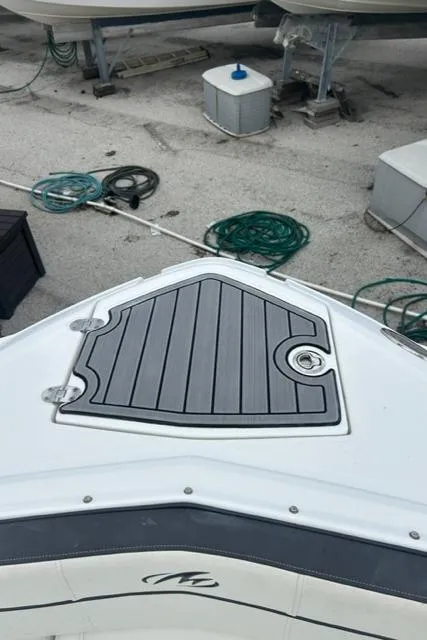 Slide: The Image of 2018 Monterey M45 boat deck with gray non-slip surface. - 37