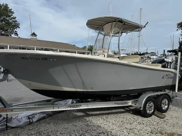 The Image of 2022 Sea Chaser 22 HFC boat on trailer, parked at marina. - 0