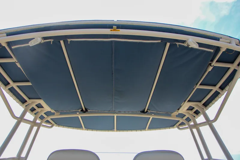 Slide: The Image of 2011 Chris-Craft Catalina 29 Sun Tender canopy, viewed from below. - 29