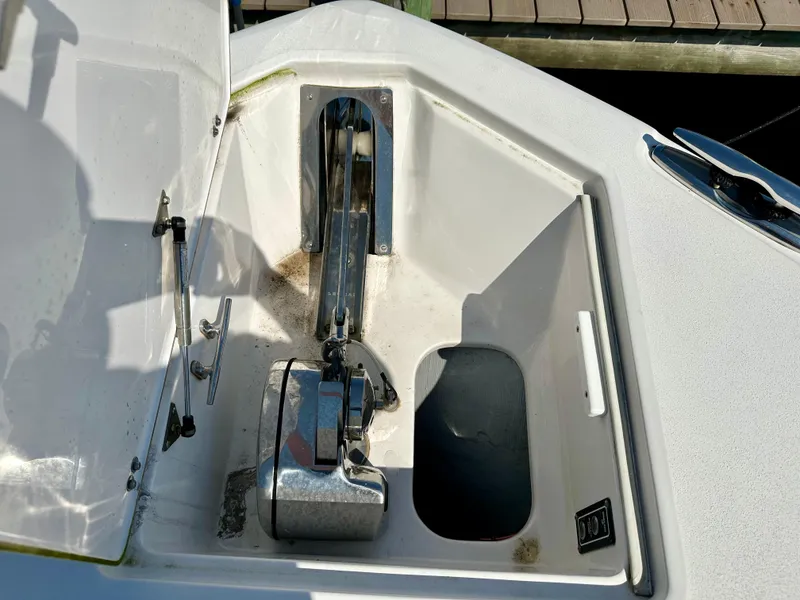 Slide: The Image of 2019 Sea Fox 328 Commander anchor compartment with stainless steel fittings. - 3