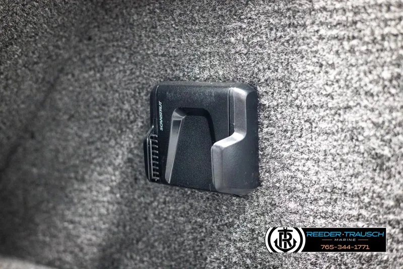 Slide: The Image of 2025 Lund Rebel XL SS interior with Scanstrut mount, Reeder-Trausch Marine branding. - 22