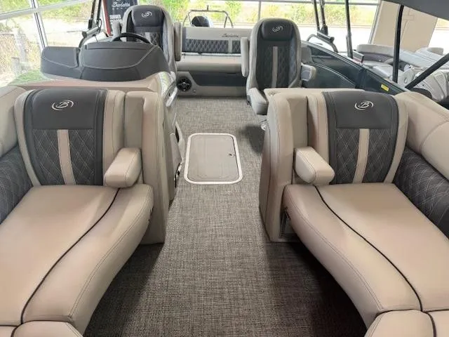 Slide: The Image of 2025 Barletta Lusso 23UC interior with luxurious seating and modern design. - 4