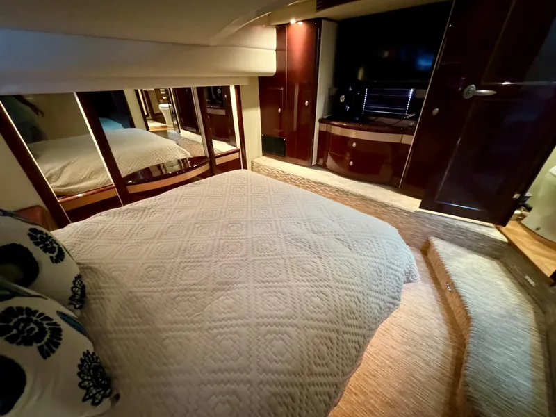 Slide: The Image of Luxurious kitchen interior of 2008 Sea Ray 58 Sedan Bridge yacht with modern appliances. - 11