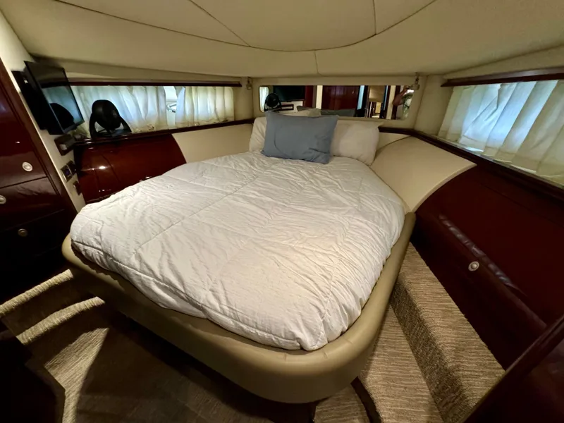 Slide: The Image of Luxurious bathroom in 2008 Sea Ray 58 Sedan Bridge yacht with modern amenities. - 14