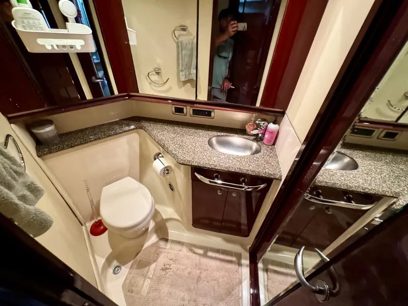 Slide: The Image of Cozy cabin with bunk beds in 2008 Sea Ray 58 Sedan Bridge yacht. - 15