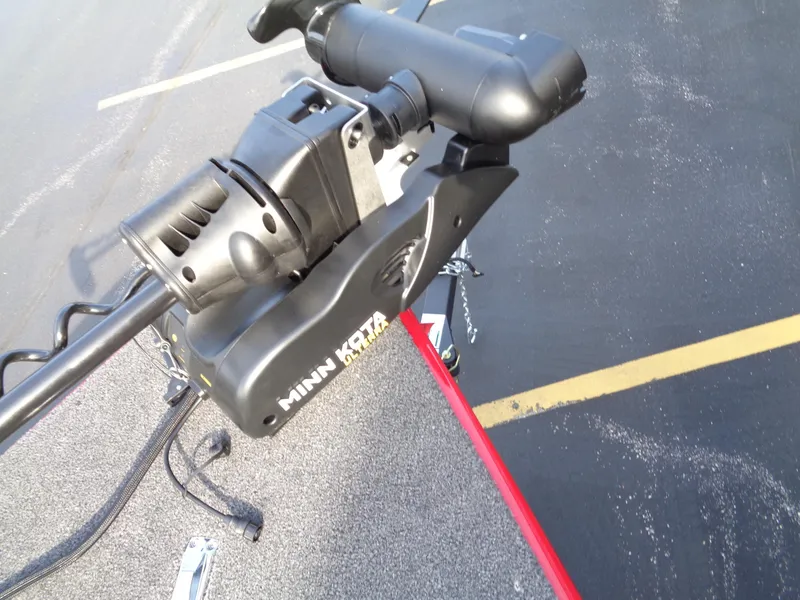 Slide: The Image of Minn Kota trolling motor on 2025 Lund 1650 Rebel XL SS boat. - 11