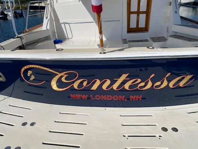 Slide: The Image of Grand Banks 49 Eastbay SX 2001 yacht named "Contessa" docked in New London, NH. - 29