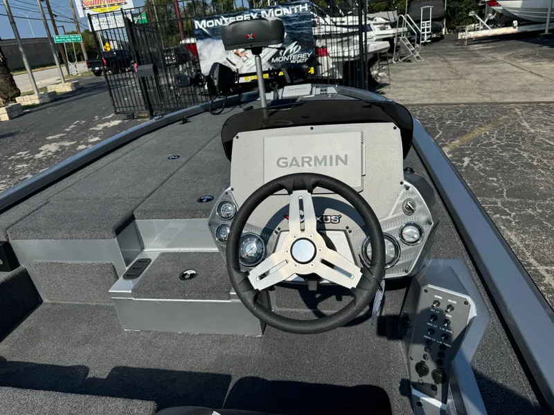 Slide: The Image of 2025 Vexus AVX1980 boat dashboard with Garmin navigation system. - 7