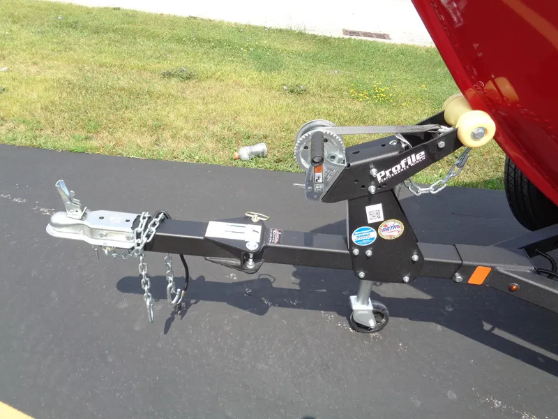 Slide: The Image of Trailer hitch of 2025 Lund 1650 Rebel XL Tiller on pavement. - 9