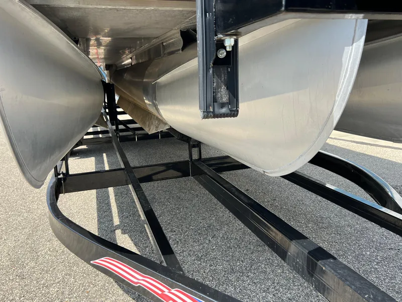 Slide: The Image of Underneath view of a 2020 Harris FloteBote H SOL 250 CWDH TT pontoon boat. - 5