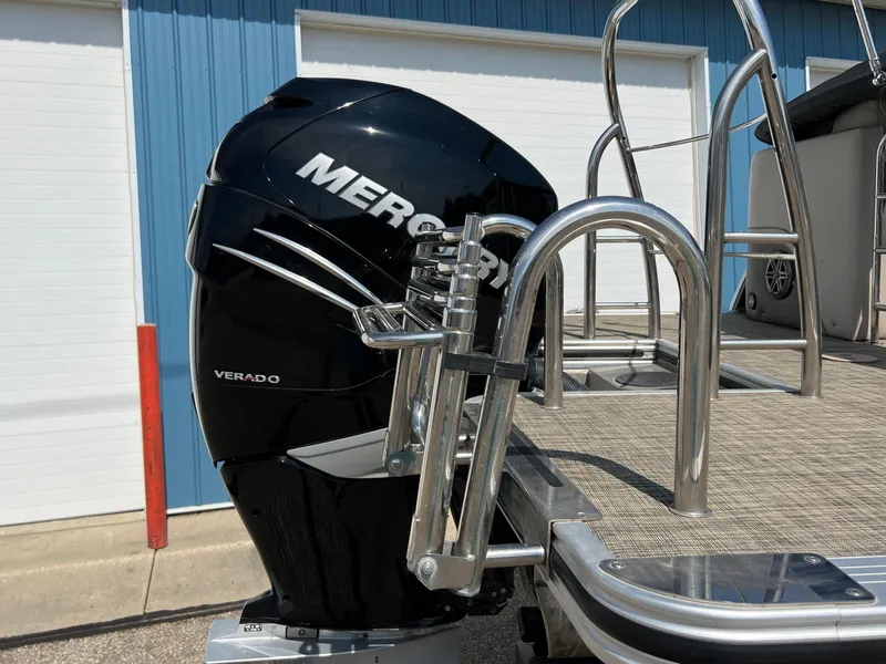 Slide: The Image of 2020 Harris FloteBote H SOL 250 CWDH TT with Mercury Verado outboard motor. - 9