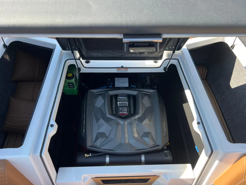 Slide: The Image of 2025 Nautique G23 engine compartment with powerful PCM engine. - 40