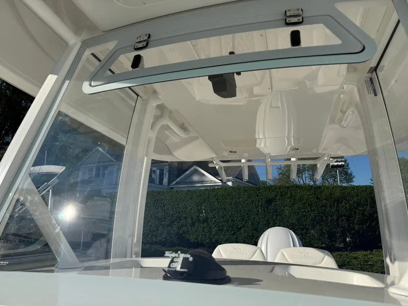 Slide: The Image of 2025 Regulator 26XO boat interior with modern design and seating. - 25
