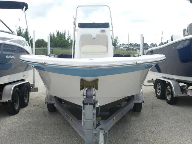 Slide: The Image of 2016 Sea Fox 200 Viper boat on trailer, front view. - 2
