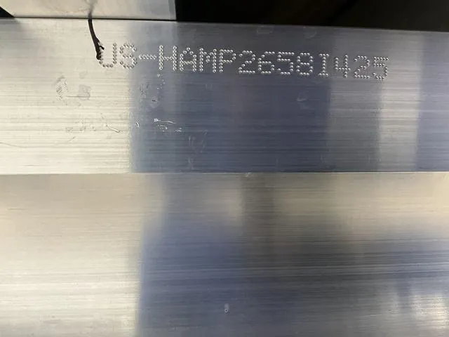 Slide: The Image of Serial number on Harris Cruiser 210 SL, 2025 model, engraved on metal surface. - 15