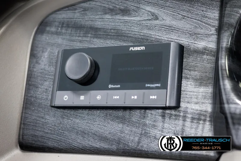 Slide: The Image of 2025 Avalon LSZ CRB dashboard with Fusion Bluetooth audio system. - 32