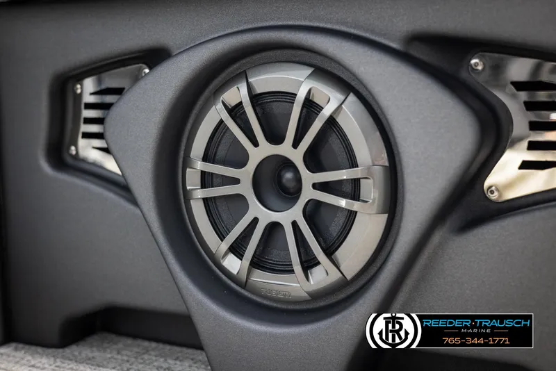 Slide: The Image of 2025 Avalon LSZ CRB speaker system with sleek design and high-quality audio. - 43