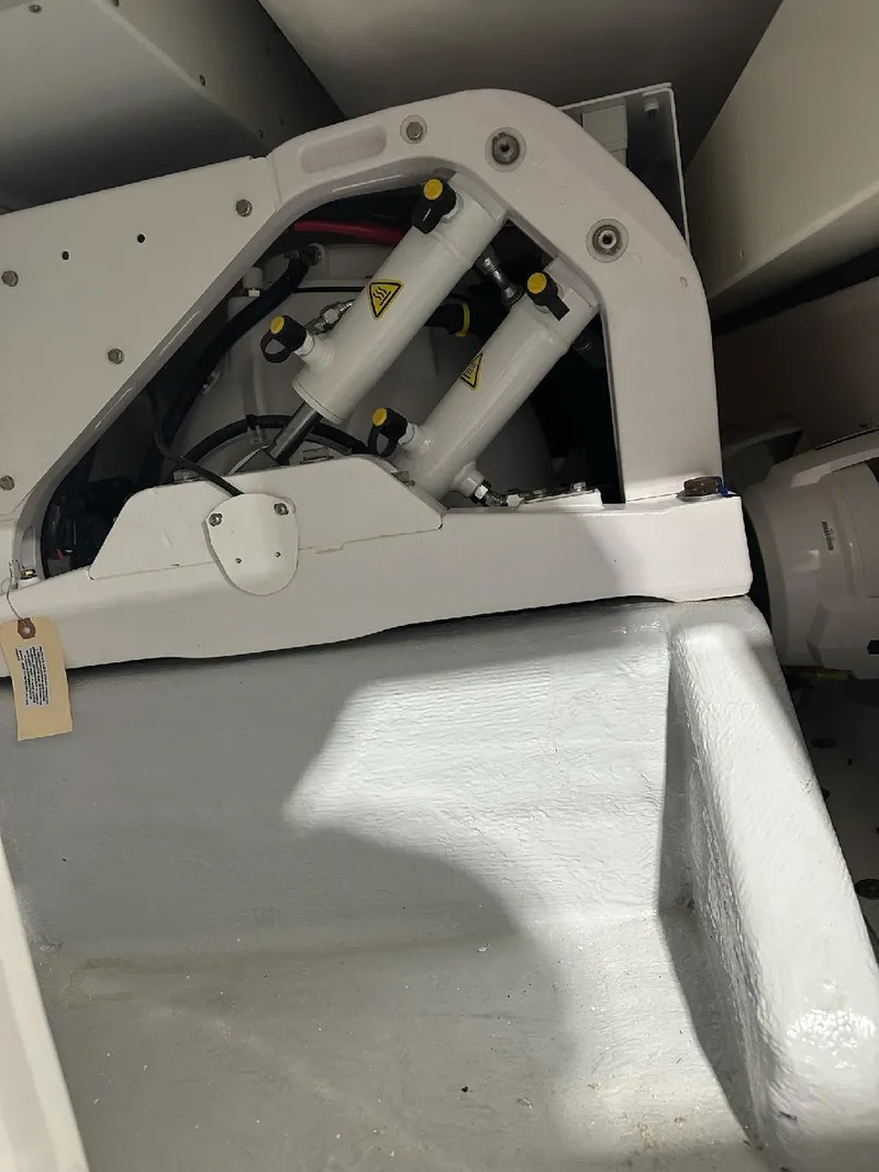 Slide: The Image of 2024 Contender 39 ST boat interior machinery components. - 5