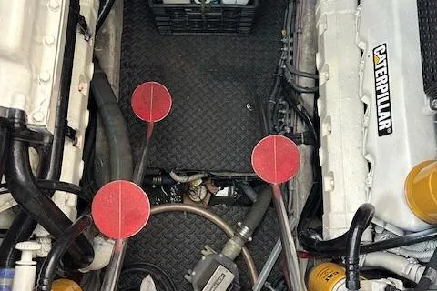 Slide: The Image of Engine room of 2000 Tiara Yachts 3700 Open with Caterpillar engines. - 15