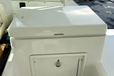 Slide: The Image of Tiara Yachts 3700 Open 2000 model, white deck storage compartment. - 22