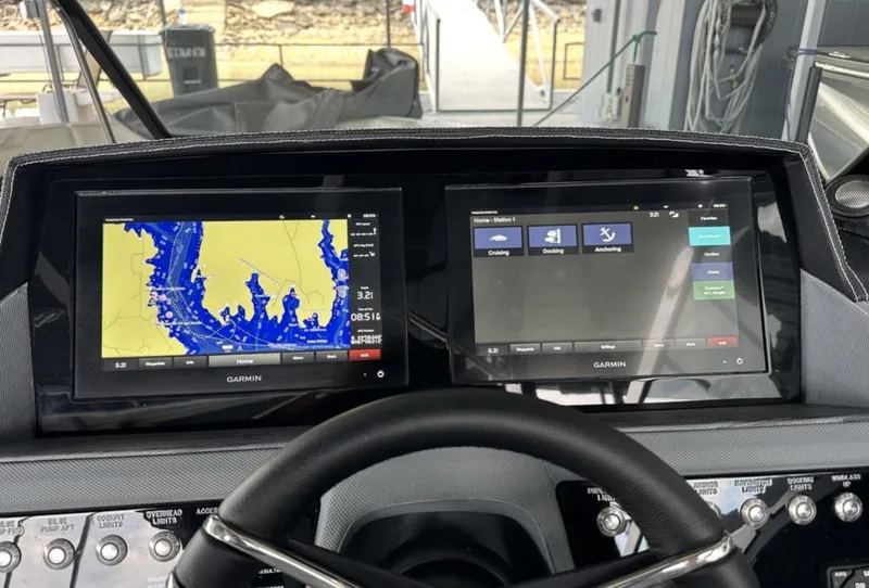 Slide: The Image of 2022 Cobalt R30 dashboard with dual Garmin navigation screens. - 4