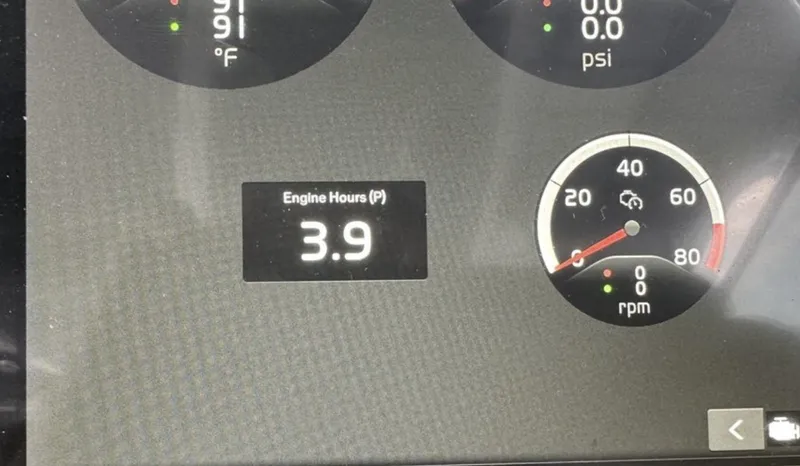 Slide: The Image of Cobalt R30 2022 dashboard showing 3.9 engine hours, temperature, and RPM gauges. - 5