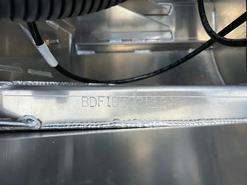 Slide: The Image of 2024 Barletta A22UC boat hull identification number (HIN) close-up. - 25