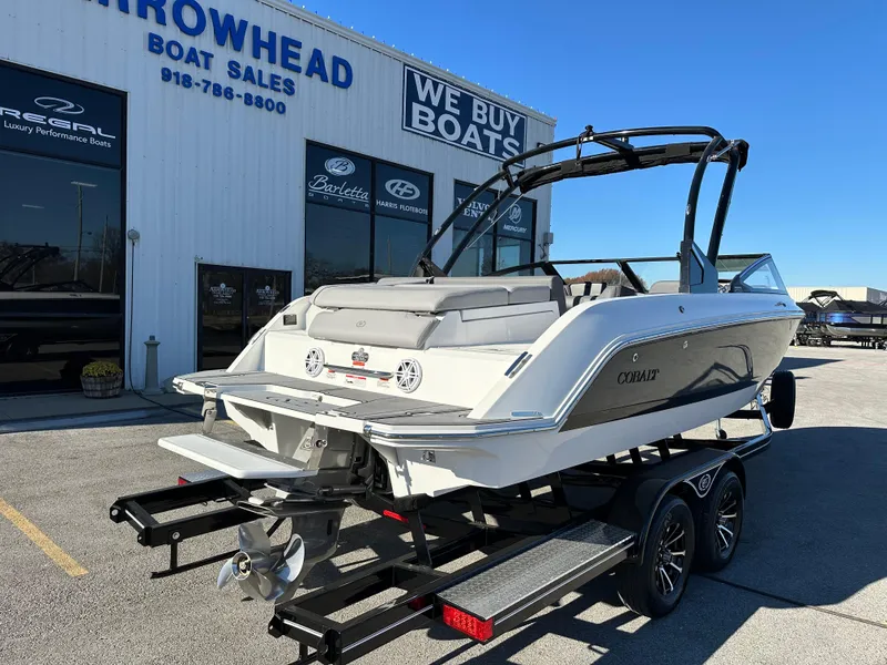 Slide: The Image of 2024 Cobalt CS22 boat on trailer at Arrowhead Boat Sales dealership. - 8