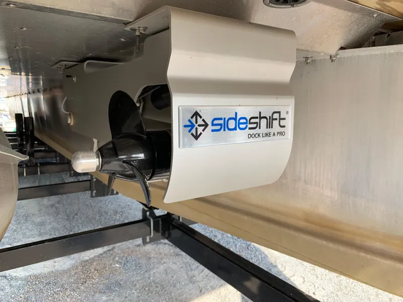 Slide: The Image of Sideshow thruster on 2013 Premier 310 Boundary Waters Sky Dek boat. - 37