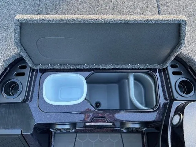 Slide: The Image of Open storage compartment in 2025 Nitro Z19 Pro boat. - 9