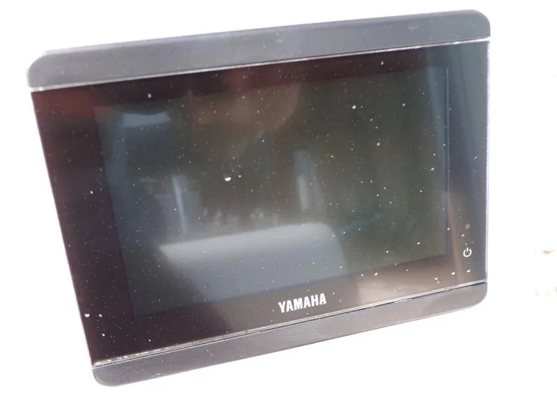Slide: The Image of Yamaha display screen on 2025 Tidewater 1910 Bay Max boat. - 14