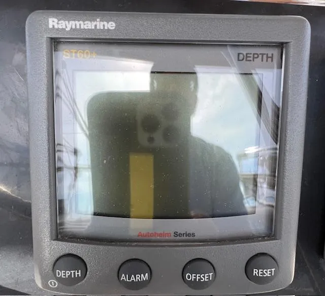 Slide: The Image of Raymarine ST60 depth display on 1998 Tartan 4100 yacht. - 13